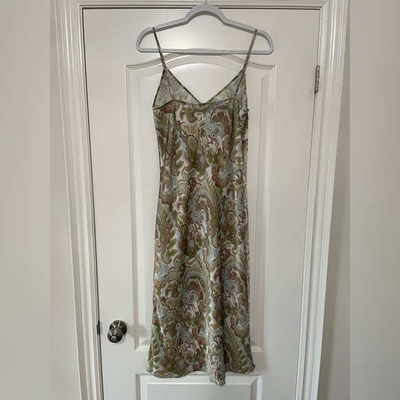 Wilfred Only Slip Midi Dress Succulent/ Heatwave Bl - Size M - Picture 3 of 7